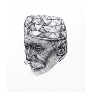 Saeed Lakho, untitled, 14 x 17 Inch, Pointer on Paper, Figurative Painting, AC-SL-036